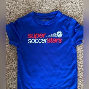 Kids Blue T-Shirt soccer superstars performance 2T